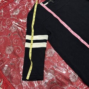 Jcrew jersey dress crew neck black and white three quarter sleeves extra smalll
